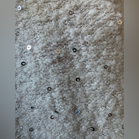 Evri Women’s Ivory Plus Size V-Neck Pullover Sequined Sweater; Size 3X - Picture 9 of 13